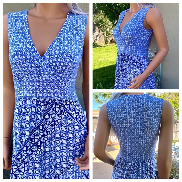 🎉HP🎊 LLBean Maxi Sleeveless Surplice Sundress - Picture 6 of 16